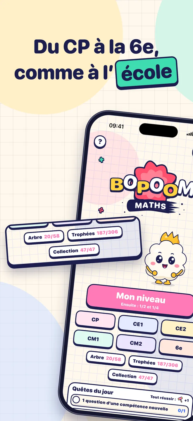 Du CP à la 6e, comme à l’école